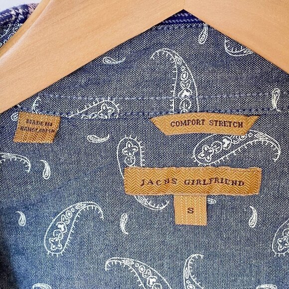 Jachs Girlfriend Womens Purple Plaid Flannel Shirt Pearl Snap Buttons Tab Sleeve - Picture 4 of 12